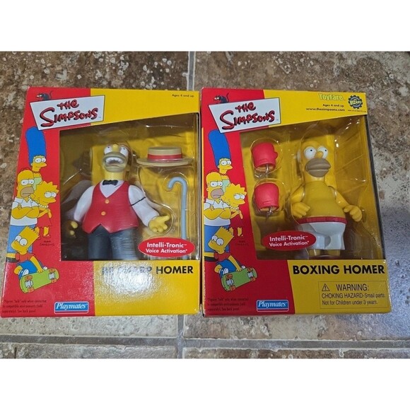 Playmates The Simpsons WOS Interactive Boxing / Be Sharp HomerS2001 Toyfare